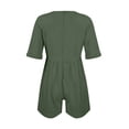 thumbnail image 5 of MORTTIC Women's Casual Summer Romper Short Sleeve V-Neck Jumpsuit with Pockets for Comfortable Everyday Wear, S, 5 of 6