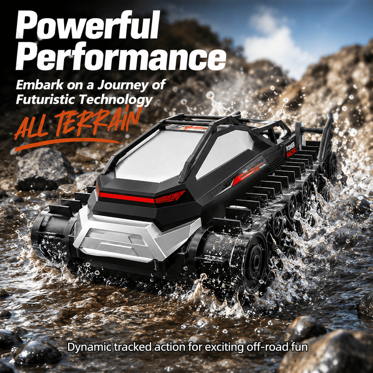 Tracked Tank Children'S Outdoor Toy All-Terrain Off-Road Remote Control Car