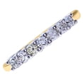 thumbnail image 3 of 18ct Gold Jewelco London 1/2ct Diamond 7 Stone Claw Set Half Eternity Ring 2mm, 3 of 6