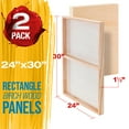 thumbnail image 2 of U.S. Art Supply Unfinished Cradled Wood Panels for Painting, 2 Pack of 24x36 inch - Gallery Birch Wooden Canvas Boards 1-1/2" Deep - Mixed-Media Craft, Acrylic, Oil, Encaustic, Paint Pouring, 2 of 7