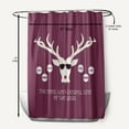 thumbnail image 5 of Simply Daisy 70" W x 73" L Cool Christmas Deer Polyester Shower Curtain, Passion Flower [1 Ct], 5 of 5