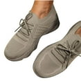 thumbnail image 1 of Up to 30% off, Zanvin Women's Fashion Sneakers Clearance Shoes for Women Non Slip Running Shoes Plus Size Breathable Mesh Sports Shoes Thick Soled Shoes, Khaki, Size 4.5, 1 of 6