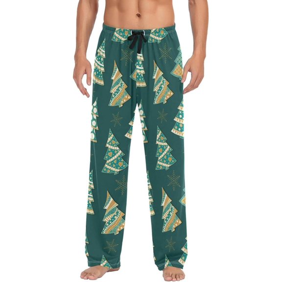GZHJMY Christmas Tree Pajama Pants for Men, Lounge Pants Lightweight Men Pajama Bottoms with Drawstring Pockets, Christmas New Year Birthday Gifts, X-Large