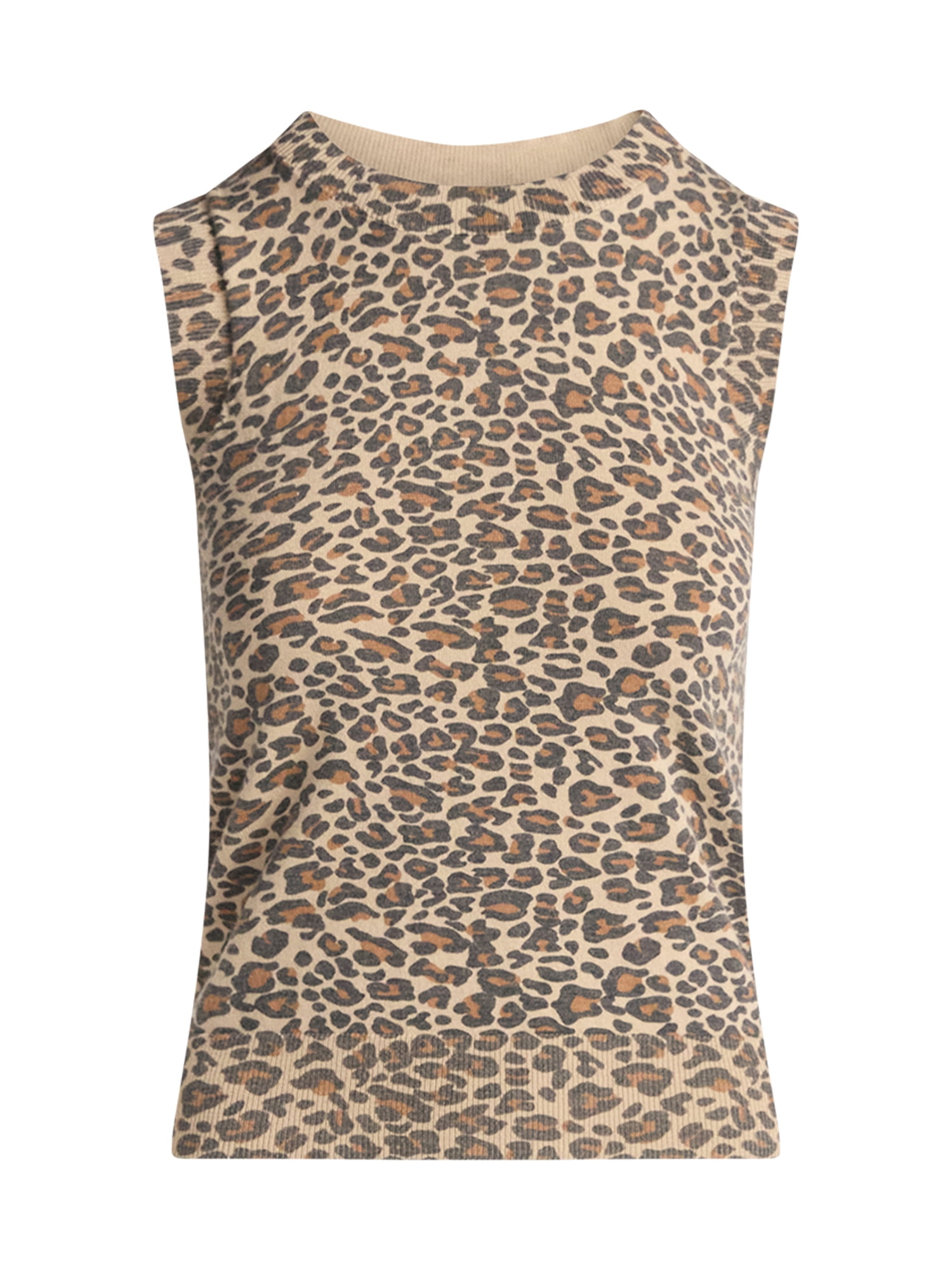 Time and Tru Women's Fine Gauge Sweater Tank Top, Lightweight, Sizes XS-XXXL