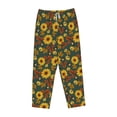 thumbnail image 4 of Daiia Fall Daisy Leaf Nuts Women's Sleep Pant with Pockets and Drawstring,Pajama Pants-XX-Large, 4 of 9