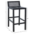 thumbnail image 3 of SAFAVIEH Saito Square Low Back Counter Stool, Black, 3 of 13