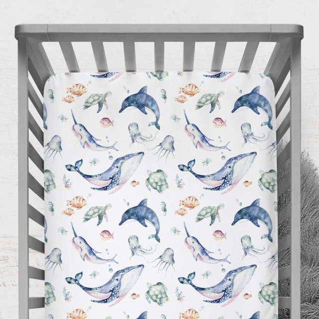 Set de Cama de Cuna Sweet Sea Creatures Nursery Starter