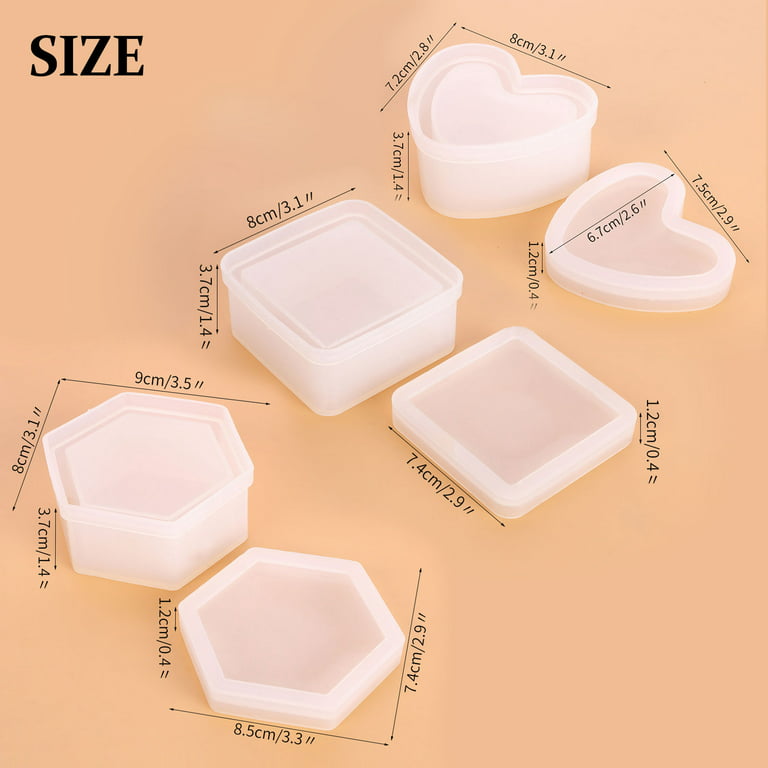 Resin Molds Silicone Epoxy Box Molds for DIY Jewelry Container