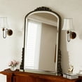 thumbnail image 3 of BEAUTYPEAK 40"x28" Arched Bathroom Mirror Vintage Vanity Mirror Wall-Mounted, Antique Bronze, 3 of 7