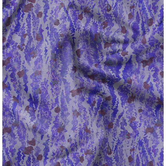 Soimoi Pure Silk Blue Fabric By the Yard - 42 Inch Wide - Texture Elegance Fabric - Nature-Inspired and Whimsical Patterns for Apparel and Home Decor Printed Fabric