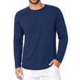 thumbnail image 6 of WIZUTIZ Men's Thermal Long Sleeve Shirt Soft Brushed Fabric Casual Pullover Top For Cold Weather Layering, 6 of 8