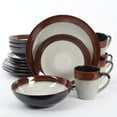 thumbnail image 1 of Gibson Couture 16 Pièces Réactive Vaisselle en Verre Assiettes, Bols et Tasses, Rouge, 1 of 10