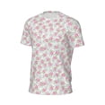 thumbnail image 6 of Wukai Floral Print Men's Short-Sleeved Mesh T-Shirt,Quick-Dry Short Sleeve Workout T-Shirt-X-Large, 6 of 8