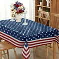 thumbnail image 2 of Rectangle 4th of July Tablecloth 60X84 Inch, Memorial Day Patriotic Tablecloth, Polyester Waterproof Wrinkle Resistant Washable Tablecloth,Holiday Kitchen Independence day Festival Dining Room Decor, 2 of 6