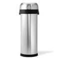 thumbnail image 3 of simplehuman 50 Liter / 13.2 Gallon Slim Open Top Trash Can, Commercial Grade Heavy Gauge Brushed Stainless Steel, 3 of 7