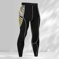 thumbnail image 2 of AJGRHE Men's Fitness Sweatpants Running Training Athletic Breathable Gym Pants Compression Pants Men UV Blocking Running Tights Gym Yoga Leggings for Athletic Workout Yellow S, 2 of 5