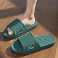 thumbnail image 2 of Cloud Slides for Women and Men Platform House Slippers Nonslip Quick Drying Soft Lightweight Shower Shoes Slip on Open Toe Sandals Size 8, 2 of 8