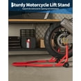 thumbnail image 2 of QinaQin Motorcycle Lift with a 450-Pound Load Capacity, Rear Wheel Lift Bracket, with u-Shaped and l-Shaped Adjustable Rocker Arm Shaft, Heavy-Duty Motorcycle Repair Lift, 2 of 7