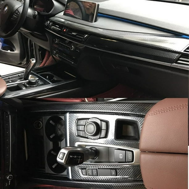 Adecuado para BMW X5X6 F15F16, pegatina de fibra de carbono interior modificada, película, equipo de decoración de control central