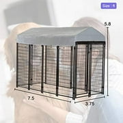 FDW 96 Inch Heavy Duty Outdoor Dog Kennel with Waterproof Cover