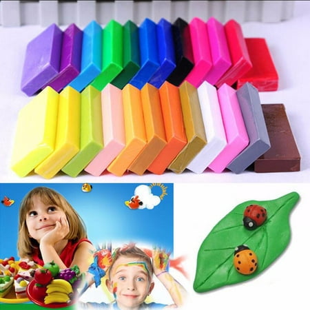 New 32 Color Oven Bake Polymer Clay Block Moulding Modelling Sculpey Toys Set