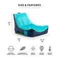 thumbnail image 4 of Big Joe Captain's Float No Inflation Needed Pool Lounger with Drink Holder, Navy/Aqua Mesh, Quick Draining Fabric, 3 feet, 4 of 7