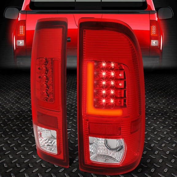 Nuvision LED Red L-Shape Tail Light Rear Brake Parking Lamps for 08-16 Ford Super Duty