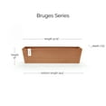 thumbnail image 2 of Ecopots Bruges Durable Modern Rectangular Indoor/Outdoor Recycled Based Composite Flower Pot Planter, Terracotta Color, 31.5", 2 of 4