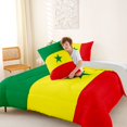 thumbnail image 4 of Manfei Senegal Flag Full Size Comforter Sets,Vintage National Bedding Comforter Set,Green Yellow Red,Light Gray Reversible,3-Piece,1 Comforter and 2 Pillowcases, 4 of 7