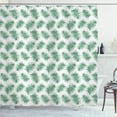 thumbnail image 1 of Ambesonne Green Shower Curtain, Watercolor Tropical Palm, 69"Wx84"L, Forest Green White, 1 of 3