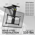 thumbnail image 2 of VIVO Motorized Flip Down Pitched Roof Ceiling TV Mount for 40" to 85" Screen, 2 of 8