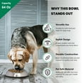 thumbnail image 3 of 2-Pack Heavy Weight Non-Skid Easy Feed High Back Pet Bowl For Dog or Cat, 64 Oz, 8 Cup, 3 of 8