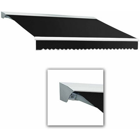 Destin-LX with Hood Left Motorized with Remote Control Retractable Awning, 14 ft.W x 10 ft.Proj