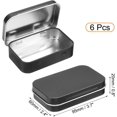 thumbnail image 2 of uxcell 6pcs Metal Tin Box, 3.7x2.4x0.8" Mini Portable Rectangular Empty Tinplate Small Storage Container Airtight Tins with Lids for Candy Favors Crafts Christmas Gifts, Black, 2 of 7