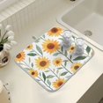 thumbnail image 4 of Yayeee Drying Mat for Kitchen Counter Dishes Microfiber Coffee Decorative Pad, Sunflowers and Leaves Pattern, 4 of 9