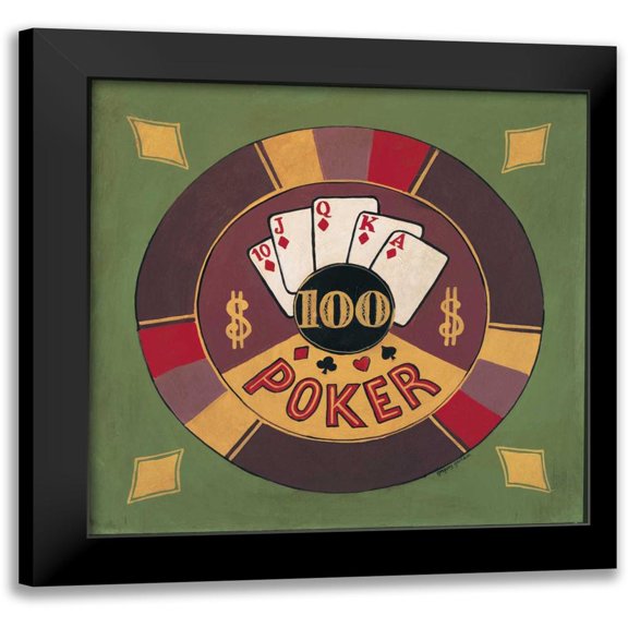 Gorham, Gregory 12x12 Black Modern Framed Museum Art Print Titled - Poker - $I00