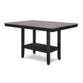 thumbnail image 2 of 6pc Counter Height Dining Room Set Open Shelf Table Chairs Bench Black and Grey Finish, 2 of 9
