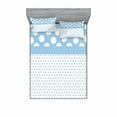 thumbnail image 2 of Polka Dots Bedding Set with Sheet & Covers, Baby Blue Polka Dots Pattern Modern in Nursery Boys Colors Vintage Design Print, Printed Bedroom Decor 2 Shams, 4 Sizes, Blue White, by Ambesonne, 2 of 3