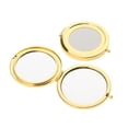 thumbnail image 1 of 2x Espejo de maquillaje cosmético plegable shamjiam Espejo de maquillaje plegable dorado, 1 of 6
