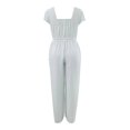 thumbnail image 2 of Ropa Playa Ocean Pacific para Mujer Jumpsuit Manga Corta Cuello V Rayas Multicolor Talla G, 2 of 4