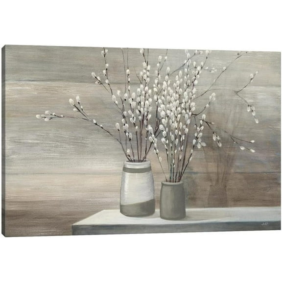 Modern Farmhouse Wall Decor Art, Farmhouse Floral Wall Art, Rustic Farmhouse Canvas Wall Art for Living Room Bedroom, Dogwood in a Vase Vintage Canvas Wall Art for Country Room Decor 12x18 Inches