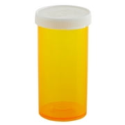 50-Pack Empty Medicine Bottles with Caps, 13 Dram Pill Bottles, Plastic Vials, Containers for Prescription Medication, Vitamins, Supplements, Orange (2.7 in) Bulk Pack