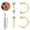 B-Gold, variant on 4PCS 18G Internally Threaded Horseshoe Nose Rings Septum Ring Lip Studs Set with Insertion Pin & Grabber Tool, Heart CZ, Silver