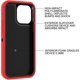 thumbnail image 4 of Funda resistente para iPhone 13 Pro - Roja {Funda duradera de 3 capas con absorción de impactos - Compatible con iPhone 13 Pro de 6.1 pulgadas), 4 of 7