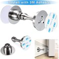 thumbnail image 4 of Magnetic Door Stopper, Heavy Duty Stainless Steel Door Stop Holder Come with 3M Double-Sided Adhesive Tape & Hardware Screws,Install with Adhesive Tape Or Screws On Floor Wall (Silver), 4 of 9