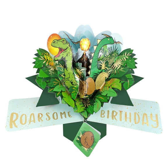 Pop-Up Greeting Card – Dinosaurs (Birthday)