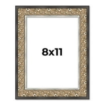 8x11 Frame Silver Real Wood Picture Frame Width 1.75 Inches | Interior Frame Depth 0.5 Inches |