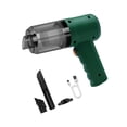 thumbnail image 3 of Aspiradora de mano inalámbrica para coche pequeño, aspiradora compacta multifuncional con accesorios, portátil para ordenador Verde, 3 of 9