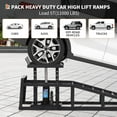 thumbnail image 2 of GARVEE 2-Pack 5T Auto Car Truck Service Ramps Lifts,Low Profile Hydraulic Car Ramps for Oil Changes,Adjustable Lift Height,Black, 2 of 8