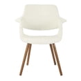 thumbnail image 3 of Lumisource Vintage Flair Mid-Century Modern Chair in Walnut and Cream Fabric, 3 of 4